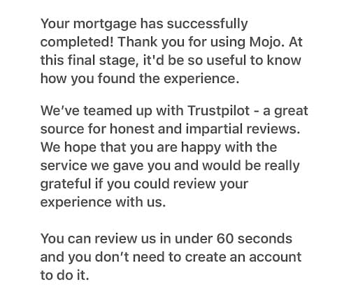 Mojo Mortgages — Customer photo